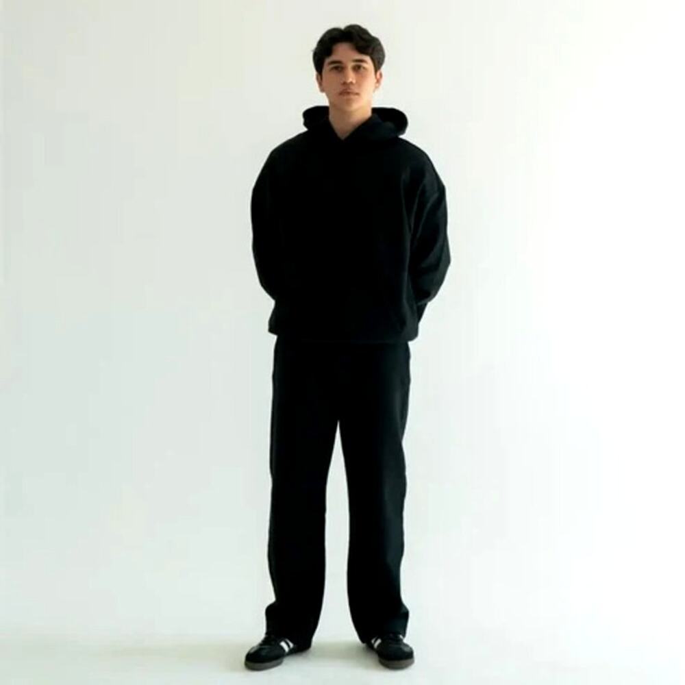 Lucid Blanks (M) Black Core Hoodie 600 GSM High Quality Heavyweight Minimalist